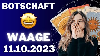 WAAGE ♎️⭐️ WICHTIGE BOTSCHAFT VON DEN STERNEN 📣 Horoskop  11Oktober 2023 waage tarot [upl. by Novhaj769]