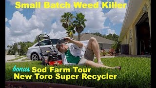 How To Mix Small Batches of Weed Control  Sod Farm  Super Recycler [upl. by Mackey]