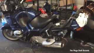 BMW R1150RT Rear Wheel Removal at home BMW R1150RT hinterrad ausbauen zu Hause [upl. by Yramanna]