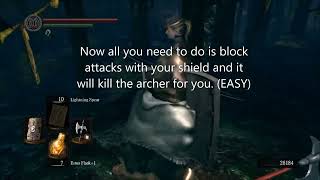 Dark Souls How to get Black Bow of Pharis easy [upl. by Willamina]