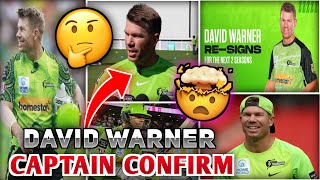 BREAKING David Warner Named Captain of Sydney Thunder  BBL 202425 News  Warners Comeback [upl. by Amle]