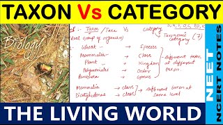 What is Taxon  Taxon Vs Category  The Living World NCERT Notes  Crystal Clear Concept  NEET2022 [upl. by Eelan493]