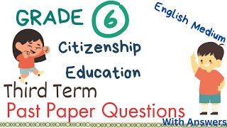 Grade 6 Civics Third Term Test Past Paper Discussion  English Medium [upl. by Nivat394]