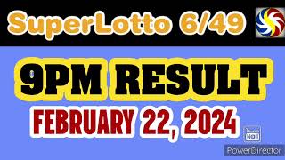 SUPERLOTTO 649 RESULT TODAY FEBRUARY 22 2024 9PM DRAW PCSO SUPERLOTTO 649 [upl. by Intisar283]