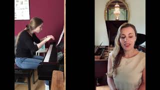 Wiegenlied  Johannes Brahms by Elise Caluwaerts soprano and Elenora Pertz piano [upl. by Peggie]