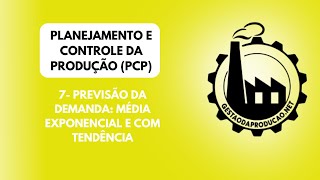 7  PCP Previsão da demanda Média exponencial e com tendência [upl. by Notgnihsaw]