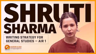 Answer writing Strategy Session by UPSC AIR 01 Shruti Sharma at Vajiram and Ravi New Delhi [upl. by Merriam]