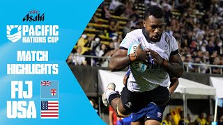 Fijian flair 🔥  Fiji v USA  Match Highlights  Asahi Super Dry Pacific Nations Cup [upl. by Shanie]