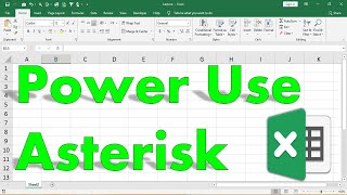 Power use of Asterisk in Ms Excel  How to use wildcard in Ms Excel [upl. by Sorce]