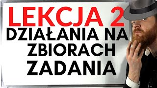 DZIAŁANIA NA ZBIORACH ZADANIA LEKCJE Z FSOREM 2 [upl. by Gerty376]