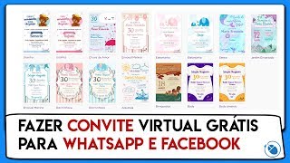 Como fazer convite virtual grátis para Whatsapp e Facebook [upl. by Nela]