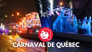 Québec Winter Carnival Night Parade 2024  4K Lower Town Full Parade [upl. by Nitsrek]