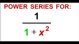 Power series for 11x2 [upl. by Olumor]