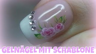 GELNÄGEL MIT SCHABLONE  Gelnagel verlängerung  Lyninails [upl. by Lodie]