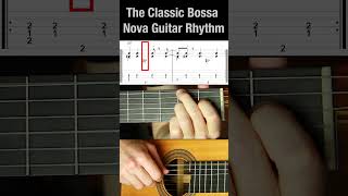 Classic Bossa Nova Rhythm Pattern on B7 with notation amp tab [upl. by Gatian793]