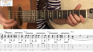 TAB Cant take my eyes off you  Morten Harket Guitar lesson PART2 [upl. by Rambort920]