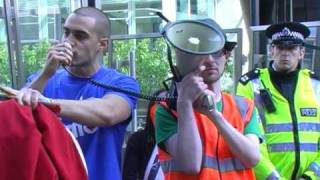 Lowkey  Stop Police Violence Rally Scotland Yard 23rd May 2009 [upl. by Akalam]