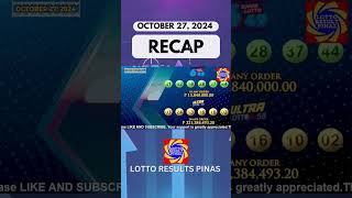 Lotto Result October 27 2024  COMPLETE LOTTO RESULTS LOTTO LIVE RESULTS pcsolottoresulttoday [upl. by Jedidiah]