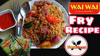 Easy waiwai noodles fry  सजिलो वाई वाई चाउचाउ फ्राई  FoodnepalAnjana [upl. by Grearson]