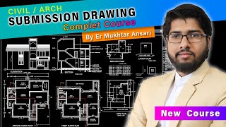 Complete Submission Drawing of Residential Building  4 Sheets Explained [upl. by Laidlaw]