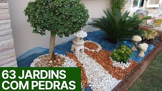 63 IDEIAS E MODELOS DE JARDINS COM PEDRAS INCLÍVELMENTE LINDO VEJA ISSO [upl. by Colette501]