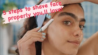 How to shave the face properly female [upl. by Oralle]