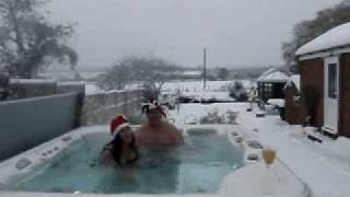 Snow Fun in the Hot Tub [upl. by Lekim]