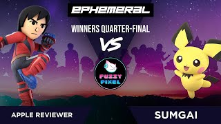 Apple Reviewer Mii Brawler vs Sumgai Pichu  Winners QuarterFinal  EPHEMERAL [upl. by Tiffy603]