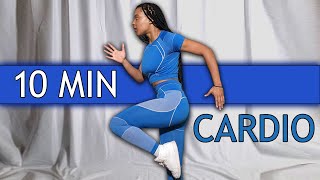 Intense 10 Minute Cardio Workout to Burn Fat Fast No Equipment [upl. by Aimak]