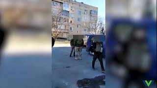 Mariupol Chaplains Battalion Outside Bombed Building In Dobropol Ukraine [upl. by Nehpets]