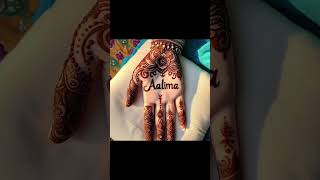 Names ki mehndi stylish name mehndi designs mehndidesign [upl. by Aimas]