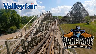 Renegade Front Row POV Valleyfair Fast Paced GCI Wooden Roller Coaster [upl. by Anilahs]