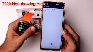 How to Fix T900 Ultra Smart Watch Not Connecting with Mobile Phone [upl. by Toffey862]