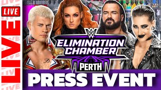 🔴 WWE Elimination Chamber Press Event Live Stream Watch Along  Triple H Rhea Ripley amp More [upl. by Kristofer]