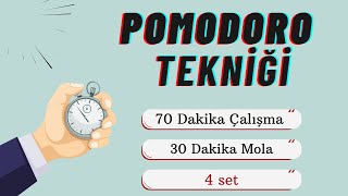 ✔️POMODORO TEKNİĞİ Uzmanların Tavsiyesi  70 Dk Çalış 30 Dk Mola 4 Set [upl. by Certie]