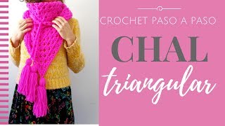 CHAL TRIANGULAR EN CROCHET  Paso a Paso por mamaQuilla [upl. by Concordia]