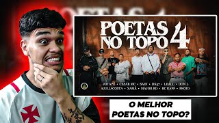 Poetas no Topo 4  Jotapê Cesar Mc DK AjuliaREACT [upl. by Tizes]