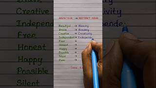 Adjective vs Abstract Noun  Learn English  Graze Education [upl. by Goldia]