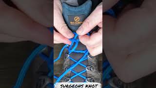 The Surgeons Knot  How to Lace a Hiking Boot For Better Fit shorts [upl. by Plante]