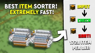 Minecraft FASTEST Item Sorter Tutorial  1728 Per03s  Easy [upl. by Isleana]