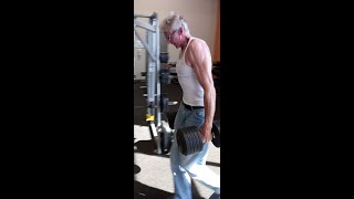 Farmers Walk 180lbs x 60 yards  Age 58 functionaltraining [upl. by Gnof144]