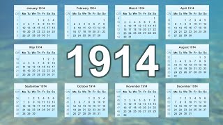 Calendar 1914 [upl. by September615]