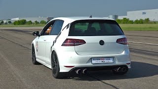 390HP Volkswagen Golf 7 R HPT Turbo  Exhaust Sounds amp Top Speed Run [upl. by Aleda]