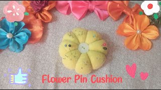 Flower Pin Cushion  DIY ideas diy fabriccrafts pincushion [upl. by Elise]