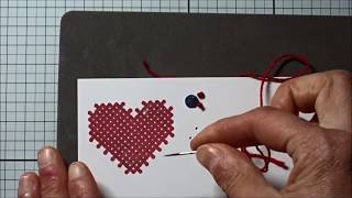 Broderie sur cartes introduction [upl. by Miriam]