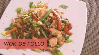 Receta de wok de pollo en menos de 10 minutos  Comedera [upl. by Alphonsine282]