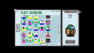 Unlocking All The Item In The Feast Cosmicube Among Us [upl. by Alra]