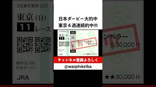 複勝1点勝負 2024年日本ダービー [upl. by Narba]