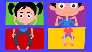 Nursery Rhyme Street  Head Shoulders Knees and Toes  Popular Nursery Rhymes and Kids Songs  Ep 15 [upl. by Odell71]