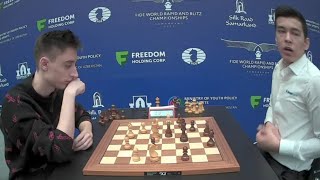 Daniil Dubov vs Nodirbek Abdusattorov  FIDE World Blitz 2023 [upl. by Ydwor302]